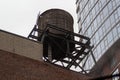 Water tower on the roof of New York building Royalty Free Stock Photo