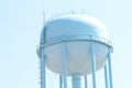 Water tower in rural midwest town Royalty Free Stock Photo