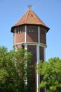 Water tower in the settlement Amber, the Kaliningrad region