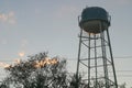 Water Tower at Sunset Royalty Free Stock Photo