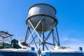 Water Tower On Top Of Green Hill, Alcatraz Island Royalty Free Stock Photo