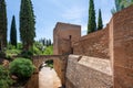 Water Tower (Torre del Agua) at Alhambra - Granada, Andalusia, Spain