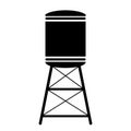 Water tower vector eps illustration by crafteroks Royalty Free Stock Photo