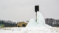 Water tower in winter Royalty Free Stock Photo