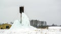 Water tower in winter Royalty Free Stock Photo