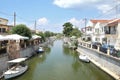 Water between town and houses, Greece Kerkira island