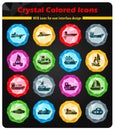 water transport icon set Royalty Free Stock Photo