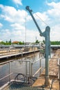 Water treatment facility with large pools Royalty Free Stock Photo