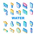 Water Treatment Filter Collection Icons Set Vector Royalty Free Stock Photo