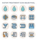 Water treatment icon Royalty Free Stock Photo