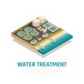 Water Treatment Isometric Composition Royalty Free Stock Photo