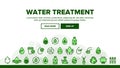 Collection Water Treatment Signs Icons Set Vector Royalty Free Stock Photo
