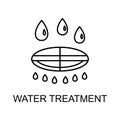 water treatment outline icon. Element of enviroment protection icon with name for mobile concept and web apps. Thin line water Royalty Free Stock Photo