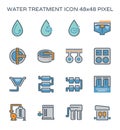 Water treatment icon Royalty Free Stock Photo