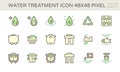 Water treatment and septic tank icon