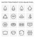 Water treatment vector icon 48x48 pixel perfect and editable stroke Royalty Free Stock Photo