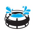 water tub. Vector illustration decorative design Royalty Free Stock Photo