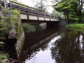 Water under bridge creek flowing serenity calm Royalty Free Stock Photo