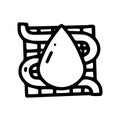 water underfloor heating line vector doodle simple icon