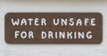 Water Unsafe For Drinking