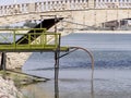 Water uptake on a canal on a base in Iraq