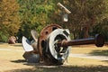 AN OPEN-AIR TURBINE MUSEUM NEAR MARMORE FALLS Royalty Free Stock Photo