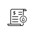 Water utility bill icon