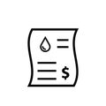 Water utility bill icon