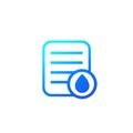 water utility bill, payment icon on white