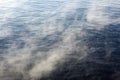 Water vapor on surface of cold water Royalty Free Stock Photo