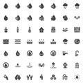 Water vector icons set Royalty Free Stock Photo