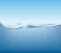 Water vector wave with bubbles of air. Royalty Free Stock Photo