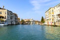 Water view at Canal Grande and ponte Accademia, Venice