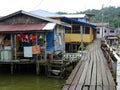 The water village or Kampung Ayer - village on water in Bandar Seri Begawan, Brunei Royalty Free Stock Photo
