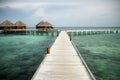 Water villas on Maldives Royalty Free Stock Photo