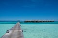 Water villas on the ocean at Maldives