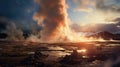 water volcanic geysers erupting 54