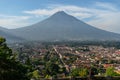 Water Volcano in the city of Antigua Guatemala Royalty Free Stock Photo