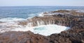 Water vortex, Bufadero de la Garita, Telde, Gran Canaria Royalty Free Stock Photo