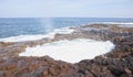 Water vortex, Bufadero de la Garita, Telde, Gran Canaria Royalty Free Stock Photo