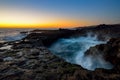 Water vortex, Bufadero de la Garita, Telde, Gran Canaria, Spain Royalty Free Stock Photo