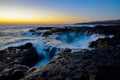 Water vortex, Bufadero de la Garita, Telde, Gran Canaria, Spain Royalty Free Stock Photo