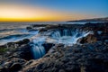 Water vortex, Bufadero de la Garita, Telde, Gran Canaria, Spain Royalty Free Stock Photo