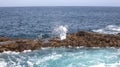 Water vortex, Bufadero de la Garita, Telde, Gran Canaria Royalty Free Stock Photo