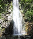 bubbling water of the waterfall Royalty Free Stock Photo