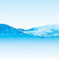 Water Wave Background With Bubbles