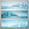 Water Wave Banners Royalty Free Stock Photo