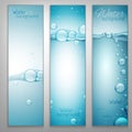 Water Wave Banners Royalty Free Stock Photo