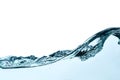 Water wave, blue pure water splash Royalty Free Stock Photo