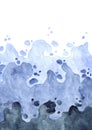 water wave in dark blue color watercolor background. Royalty Free Stock Photo